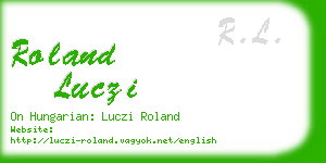 roland luczi business card